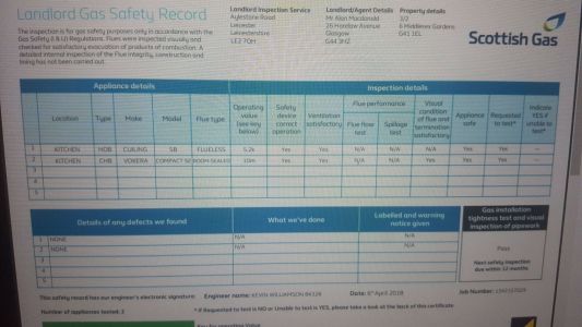 Gas Safety Cert April 2018 Gas Safety Cert
