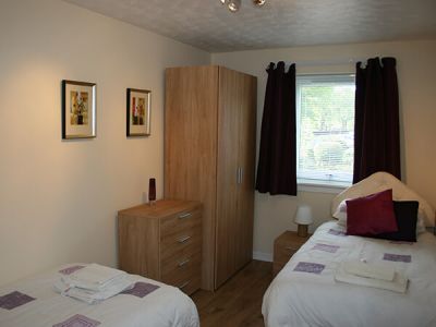 Twin bedroom at Flat on the Green 2 Flat on the Green Two